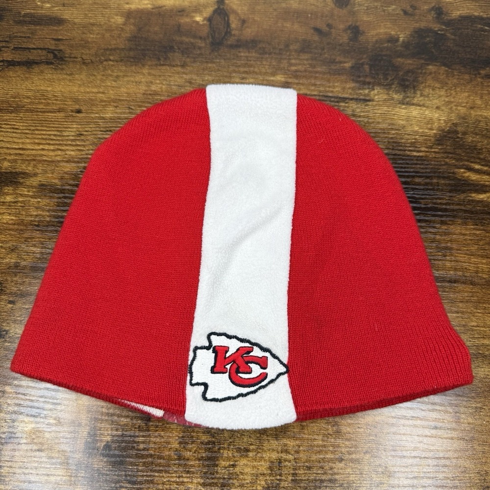 Reebok Kansas City Chiefs NFL Equipment Knit Beanie‎ Hat Red White Adult